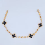Pulso Trebol Gc 4.45gr / 18.2cm / 3mm Oro Amarillo 18K &
