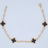 Pulso Trebol Espiga 4.25gr / 19cm / 3mm Oro Amarillo 18K &