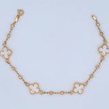 Pulso Trebol Espiga 4.15gr / 19.2cm / 2mm Oro Amarillo 18K &
