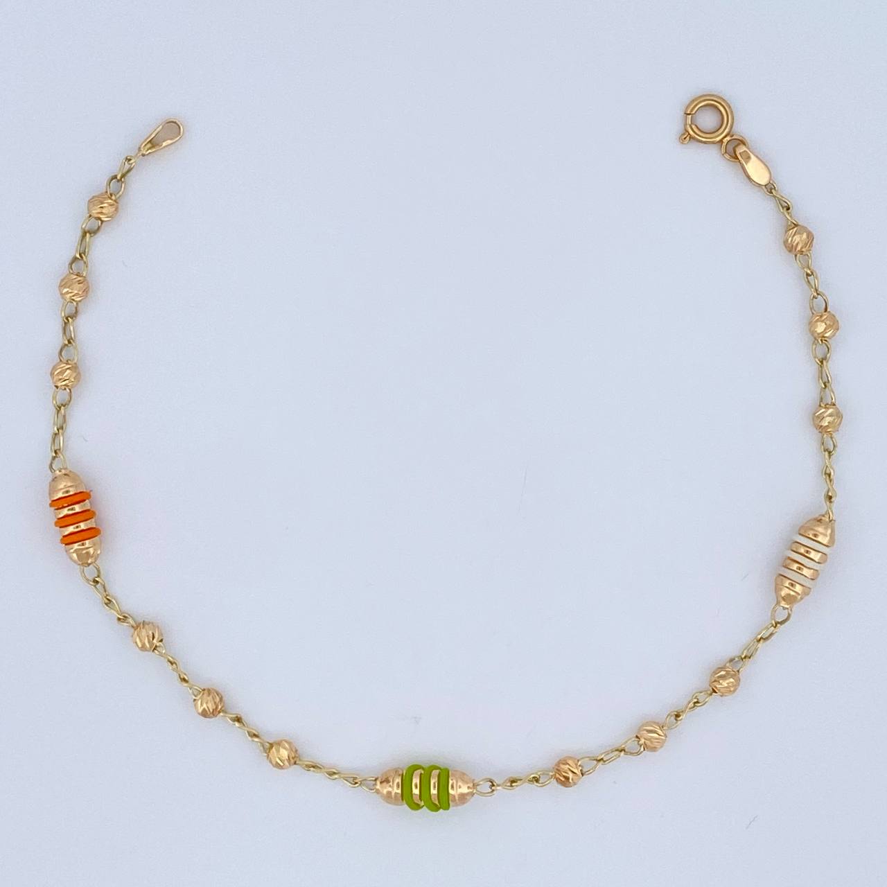 Pulso Barril Espiga 2.65gr / 19cm / 3mm Oro Amarillo 18K &