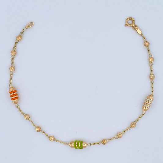 Pulso Barril Espiga 2.65gr / 19cm / 3mm Oro Amarillo 18K &