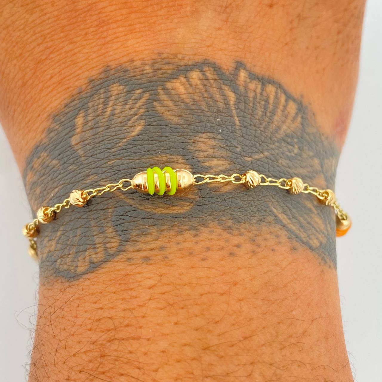 Pulso Barril Espiga 2.65gr / 19cm / 3mm Oro Amarillo 18K &