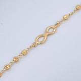 Pulso Infinito Espiga 2.55gr / 19cm / 3mm Oro Amarillo 18K &