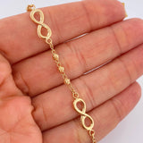 Pulso Infinito Espiga 2.55gr / 19cm / 3mm Oro Amarillo 18K &