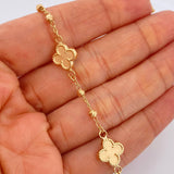 Pulso Trebol Espiga 3.95gr / 19cm / 3mm Oro Amarillo 18K &