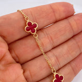 Pulso Trebol Espiga 3.75gr / 18.8cm / 3mm Oro Amarillo 18K &