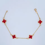 Pulso Trebol Espiga 3.75gr / 18.8cm / 3mm Oro Amarillo 18K &