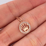 Dije Corona Rx 0.65gr / 1.9cm / Oro Rosa 18K &