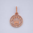 Dije Corona Rx 0.65gr / 1.9cm / Oro Rosa 18K &
