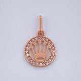 Dije Corona Rx 0.65gr / 1.9cm / Oro Rosa 18K &