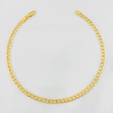 Pulso Cubano 2.4g / 21cm / 3.3mm Oro Amarillo 18K