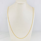 Cadena China 3.3g / 60cm / 1.4mm Oro Amarillo 18K