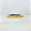 Pulsera Linea Continua 4.25gr / 5mm Bolas Lisas Diamantadas Satinadas 23 und Oro Amarillo *