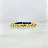Pulsera Linea Continua 4.25gr / 5mm Bolas Lisas Diamantadas Satinadas 23 und Oro Amarillo *