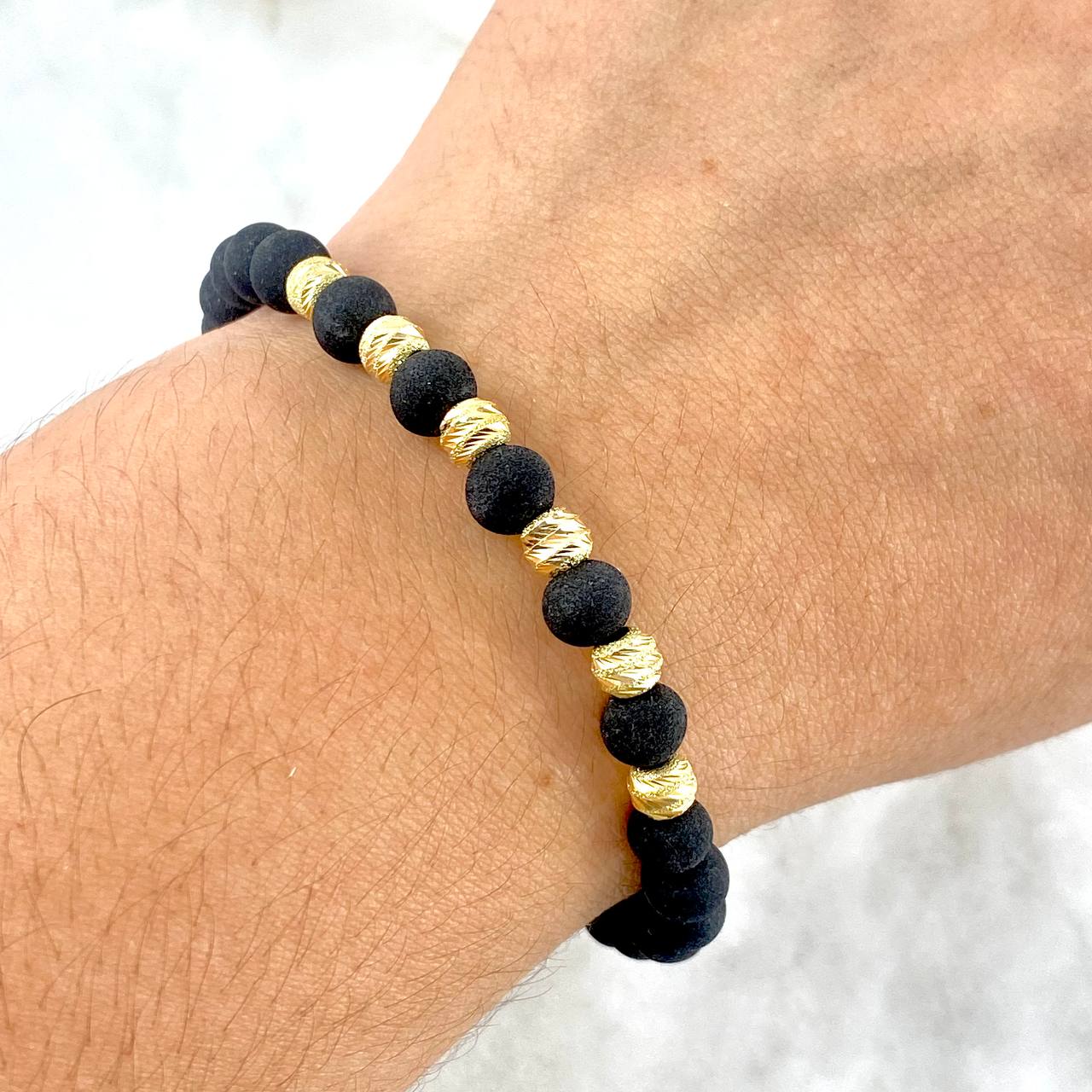 Pulsera Neo Seccional 1.5gr / 5mm Bolas Satinadas 6 und Oro Amarillo *