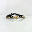 Pulsera Caballo Galopante 1.35gr / 3mm Bolas Lisas 10 und Oro Amarillo *
