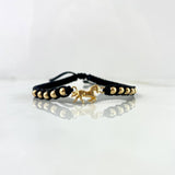 Pulsera Caballo Galopante 1.35gr / 3mm Bolas Lisas 10 und Oro Amarillo *
