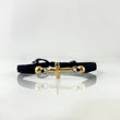 Pulsera Cruz Plana 0.65gr / 4mm Bolas Lisas 2 und Oro Amarillo *