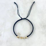 Pulsera Cruz Plana 0.65gr / 4mm Bolas Lisas 2 und Oro Amarillo *