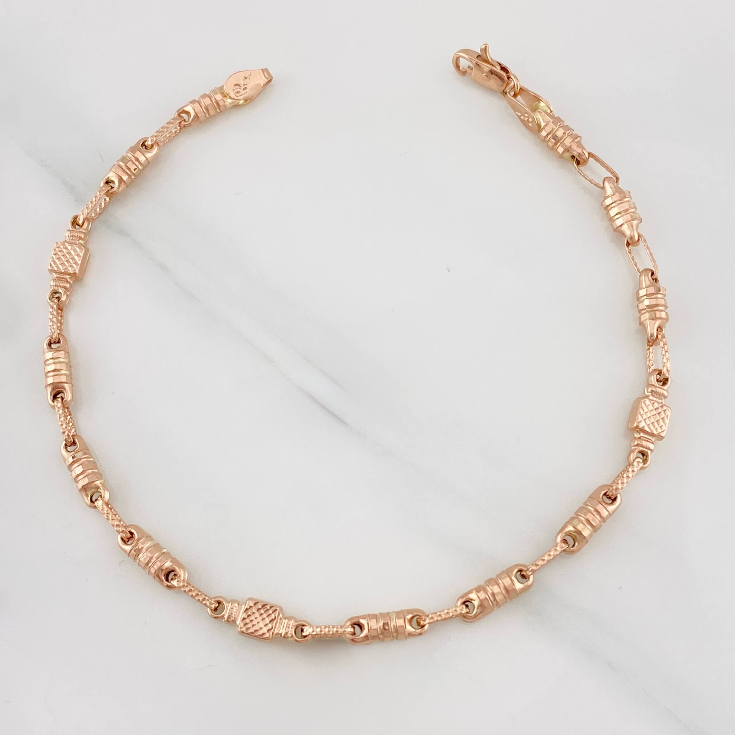Pulso Rustico Cilindro 4.6g / 21.5cm / 3.59mm Oro Rosa 18K