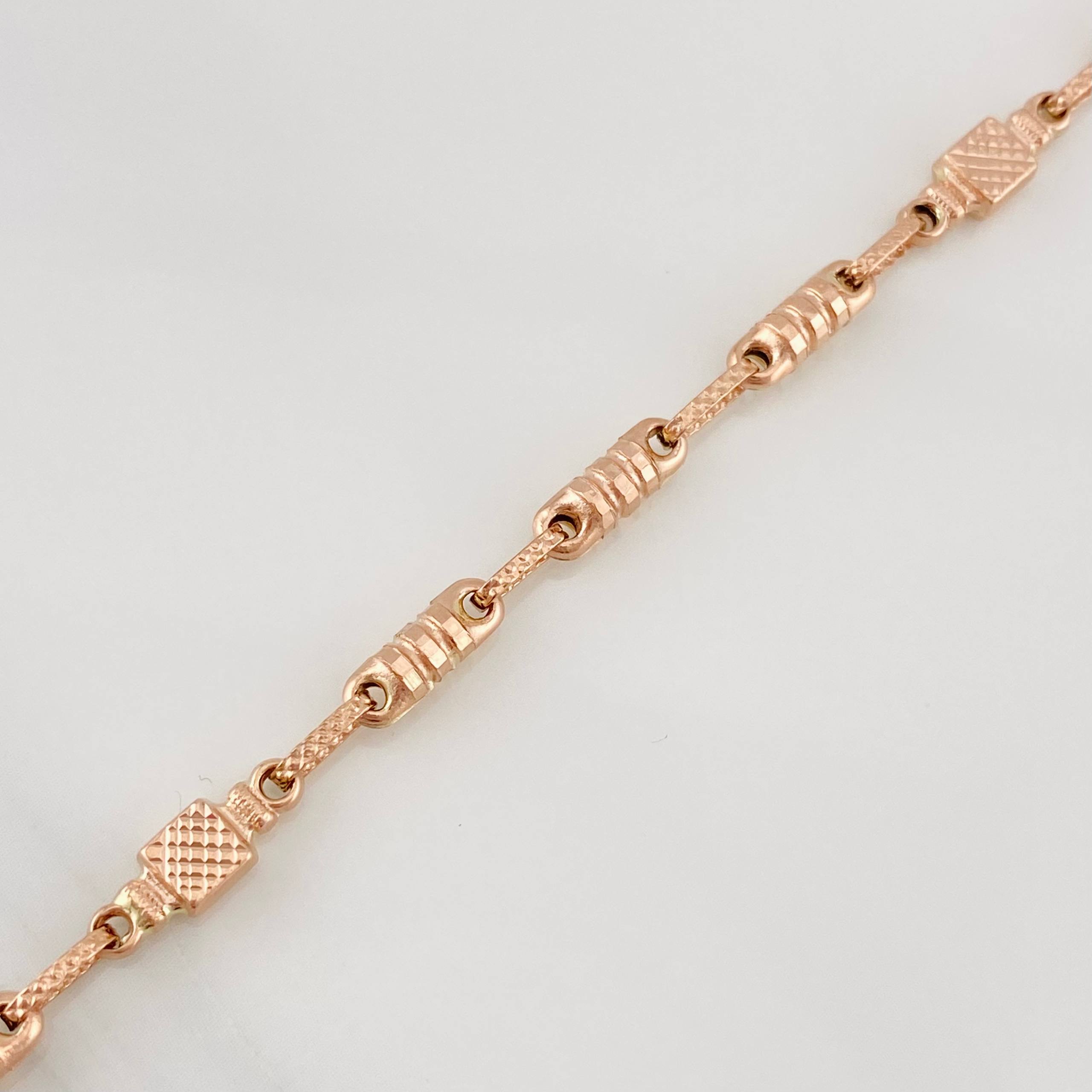 Pulso Rustico Cilindro 4.6g / 21.5cm / 3.59mm Oro Rosa 18K