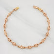 Pulso Rustico Eslabón Ovalado 4.75g / 20cm / 4.5mm Oro Amarillo/Oro Rosa 18K