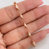 Pulso Rustico Cilindro 4.5g / 20cm / 3.34mm Oro Rosa 18K