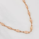 Cadena Rustica Cuadrada 12.15g / 60cm / 4.25mm Oro Rosa 18K