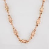 Cadena Rustica Cuadrada 12.15g / 60cm / 4.25mm Oro Rosa 18K