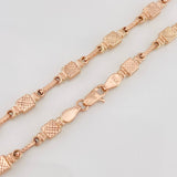 Cadena Rustica Cuadrada 12.15g / 60cm / 4.25mm Oro Rosa 18K