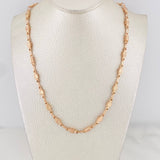 Cadena Rustica Cuadrada 12.3g / 60cm / 4.42mm Oro Rosa 18K