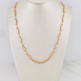 Cadena Rustica Eslabón 9.1g / 60cm / 4.37mm Oro Rosa 18K