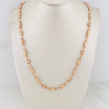Cadena Rustica Eslabón 11g / 60cm / 4.44mm Oro Rosa 18K