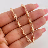 Cadena Rustica Flor 10.35g / 60cm / 4.9mm Oro Rosa 18K
