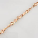 Cadena Rustica Eslabón 11g / 60cm / 4.44mm Oro Rosa 18K