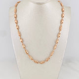 Cadena Rustica Barril 15g / 65cm / 4.8mm Oro Rosa 18K