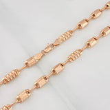 Cadena Rustica Barril 15g / 65cm / 4.8mm Oro Rosa 18K