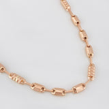 Cadena Rustica Barril 15g / 65cm / 4.8mm Oro Rosa 18K