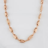 Cadena Rustica Barril 15g / 65cm / 4.8mm Oro Rosa 18K