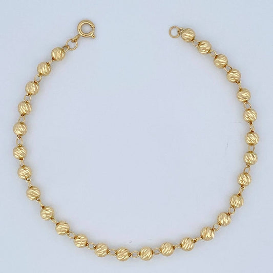 Pulso Tipo Militar 3.8gr / 19cm / 4mm Oro Amarillo 18K $