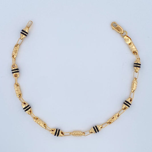Pulso Rustica Tribal 4.45gr / 19.5cm / 4.7mm Oro Amarillo 18K $