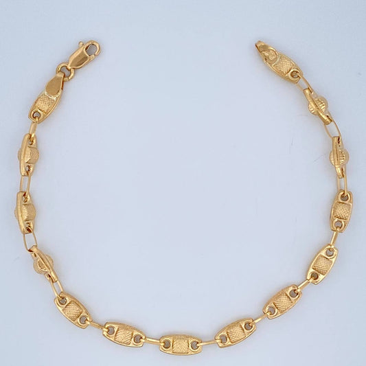 Pulso Rustico 4.85gr / 20.5cm / 4.75mm Oro Amarillo 18K $