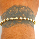 Pulso Tipo Militar 3.8gr / 19cm / 4mm Oro Amarillo 18K $