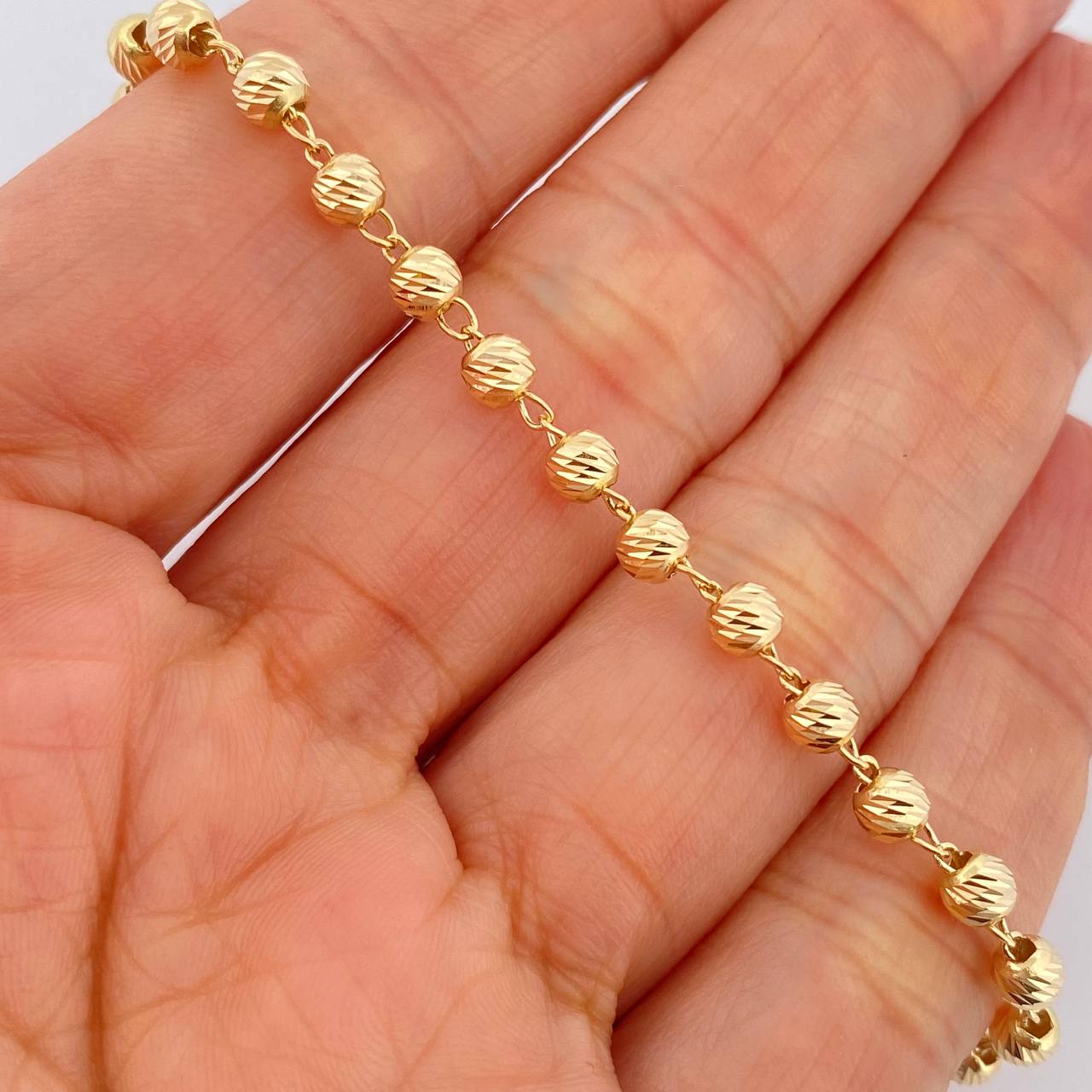 Pulso Tipo Militar 3.8gr / 19cm / 4mm Oro Amarillo 18K $