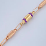 Pulso Rustica Tribal 4gr / 21cm / 4mm Dos Oros Amarillo Rosado 18K $