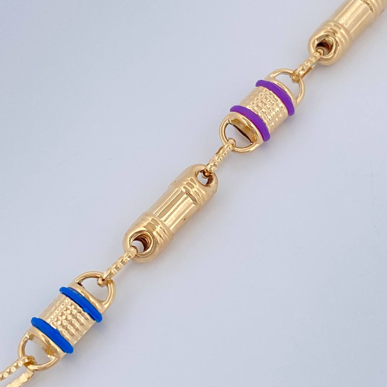 Pulso Rustica Cilindro 5.55gr / 21.6cm / 4.75mm Oro Amarillo 18K $