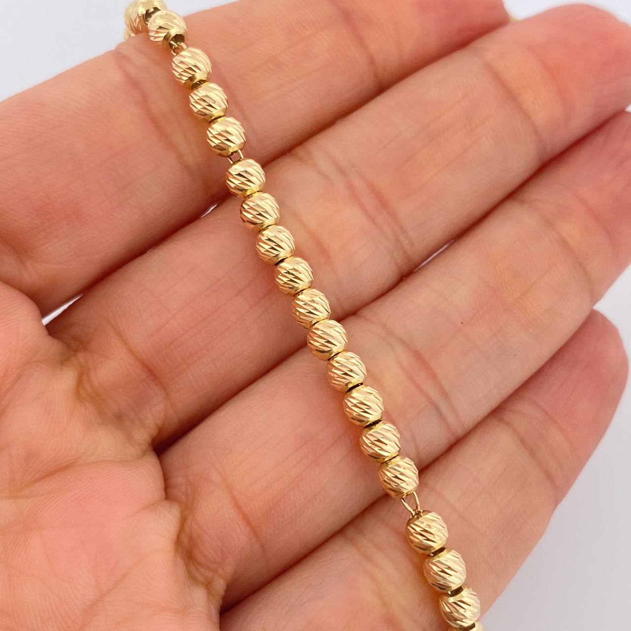 Pulso Militar 4.6gr / 19.4cm / 4mm Oro Amarillo 18K $
