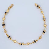 Pulso Rustica Barril Tipo Militar 4.35gr / 20.8cm / 5mm Oro Amarillo 18K $