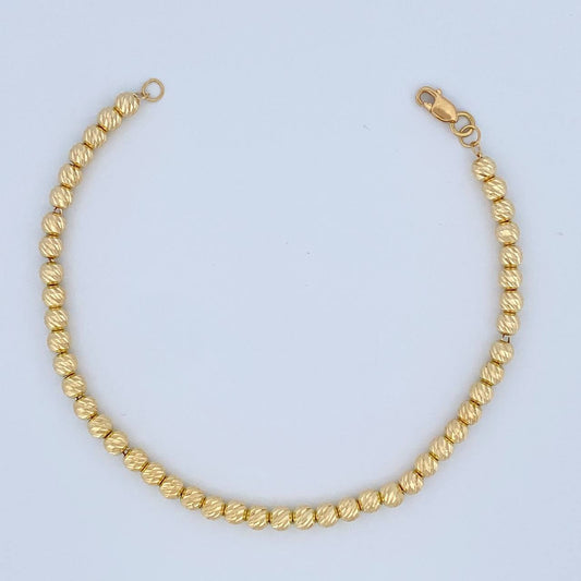 Pulso Militar 4.6gr / 19.4cm / 4mm Oro Amarillo 18K $