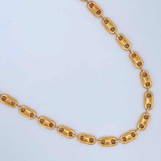Cadena GC Retangular 13.65gr / 55.3cm / 5.2mm Oro Amarillo 18K $